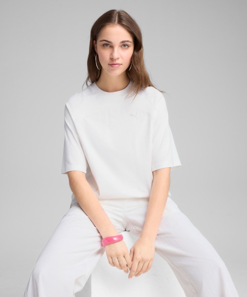 PUMA(プーマ)の「PUMA プーマ ウィメンズ デア トゥ オーバーサイズ 半袖 Tシャツ(Tシャツ/カットソー・レディース・ブラック/ホワイト/ブルー系その他・SMALL/X-SMALL/MEDIUM/LARGE)」の2枚目の写真