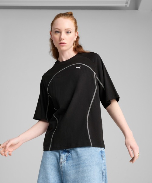 PUMA(プーマ)の「PUMA プーマ ウィメンズ デア トゥ オーバーサイズ 半袖 Tシャツ(Tシャツ/カットソー・レディース・ブラック/ホワイト/ブルー系その他・SMALL/X-SMALL/MEDIUM/LARGE)」の3枚目の写真
