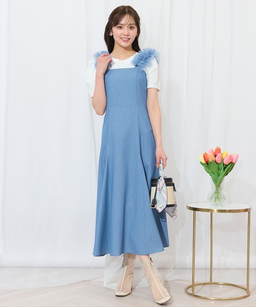 セール】チュールフリルマーメイドジャンスカ（ワンピース