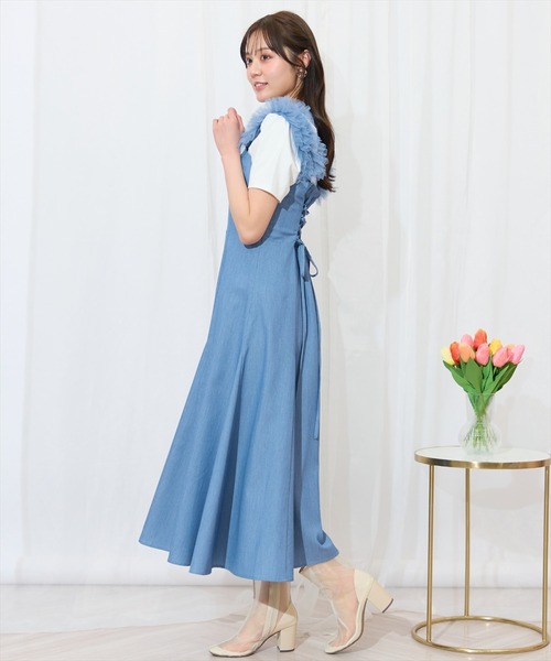 WILLSELECTION（ウィルセレクション）の「チュールフリルマーメイドジャンスカ（ワンピース・レディース・ブラック系その他/ダークブルー/ブラック・FREE）」の6枚目の写真