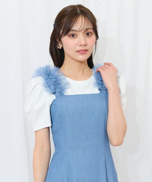 セール】チュールフリルマーメイドジャンスカ（ワンピース