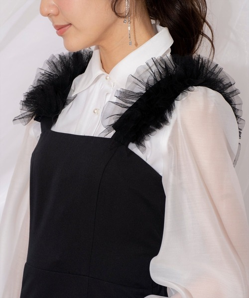 セール】チュールフリルマーメイドジャンスカ（ワンピース