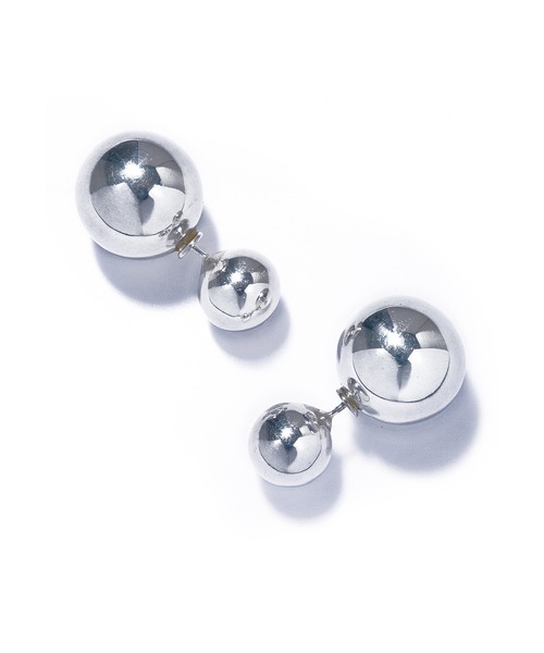 quip queint(クイップクエイント)の「【quip queint】bowling catch pierce M/ボウリング キャッチ ピアス M QU174 ※(ピアス(両耳用)・レディース・シルバー・FREE)」の4枚目の写真