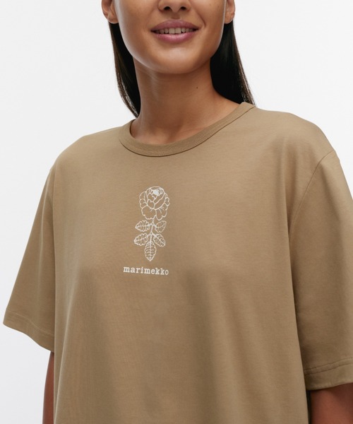 marimekko（マリメッコ）の「【kioski】Vihne Vihkiruusu / t-shirt（Tシャツ/カットソー・レディース・ブラウン/ホワイト・X-SMALL/SMALL/MEDIUM/LARGE）」の8枚目の写真