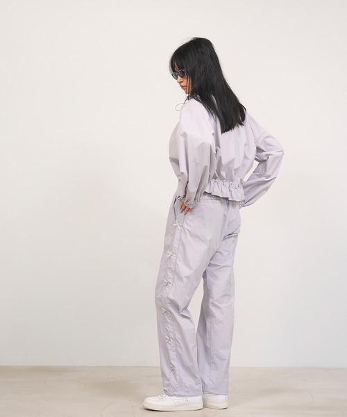 Nora Lily elle（ノラリリーエル）の「【Nora Lily】「elle」Side Ribbon Nylon Pants（その他パンツ・レディース・ベビーピンク/ブルーグレー/ブラック・FREE）」の20枚目の写真