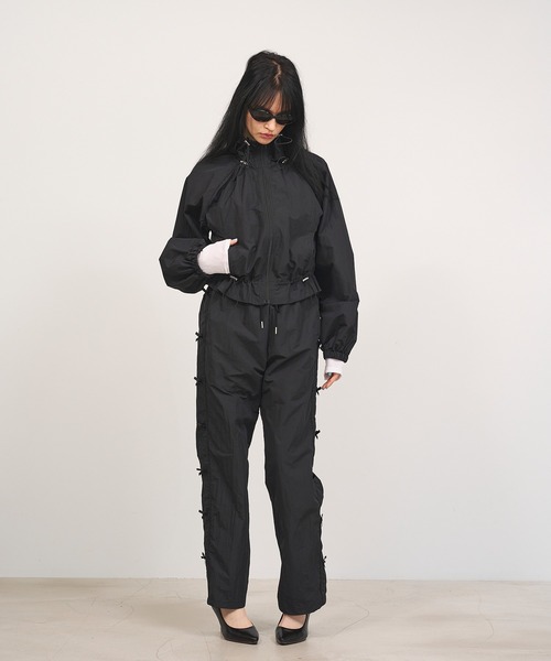 Nora Lily elle（ノラリリーエル）の「【Nora Lily】「elle」Side Ribbon Nylon Pants（その他パンツ・レディース・ベビーピンク/ブルーグレー/ブラック・FREE）」の12枚目の写真
