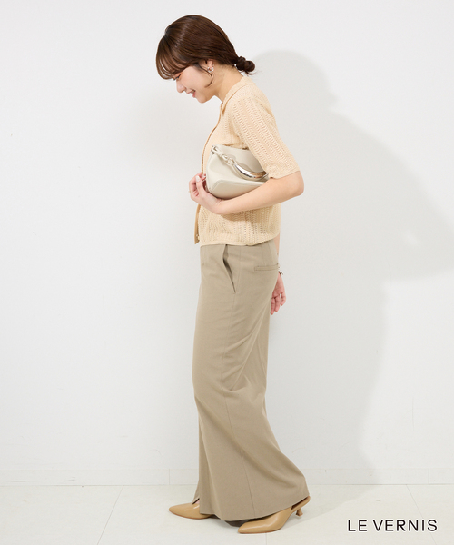 LE VERNIS(ル・ベルニ)の「LE VERNIS/ル ベルニ Sculpture boxy 244-210501(ショルダーバッグ・レディース・アイボリー/ブラウン・FREE)」の8枚目の写真