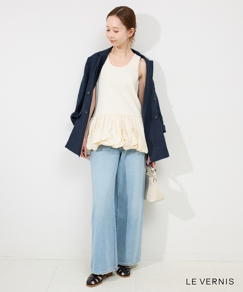 LE VERNIS(ル・ベルニ)の「LE VERNIS/ル ベルニ Sculpture boxy 244-210501(ショルダーバッグ・レディース・アイボリー/ブラウン・FREE)」の11枚目の写真