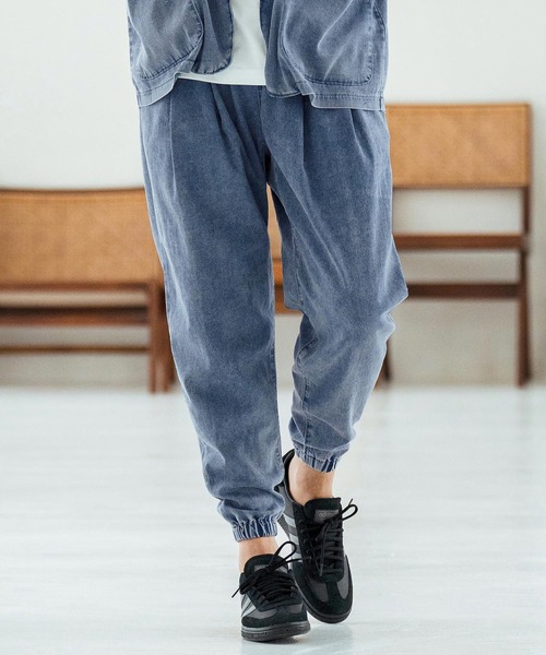 Magine(マージン)の「mp13471-Rayon Denim Fabric Tapered Pants デニムパンツ(デニムパンツ・メンズ・ワンウォッシュ/ブラック系その他/ダークインディゴブルー・44/46/48)」の22枚目の写真