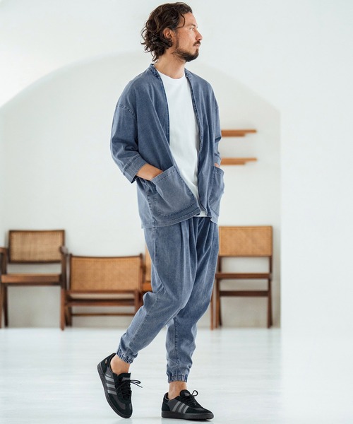 Magine(マージン)の「mp13471-Rayon Denim Fabric Tapered Pants デニムパンツ(デニムパンツ・メンズ・ワンウォッシュ/ブラック系その他/ダークインディゴブルー・44/46/48)」の18枚目の写真