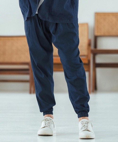 Magine(マージン)の「mp13471-Rayon Denim Fabric Tapered Pants デニムパンツ(デニムパンツ・メンズ・ワンウォッシュ/ブラック系その他/ダークインディゴブルー・44/46/48)」の17枚目の写真