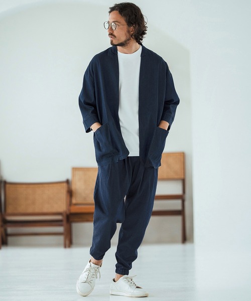 Magine(マージン)の「mp13471-Rayon Denim Fabric Tapered Pants デニムパンツ(デニムパンツ・メンズ・ワンウォッシュ/ブラック系その他/ダークインディゴブルー・44/46/48)」の14枚目の写真