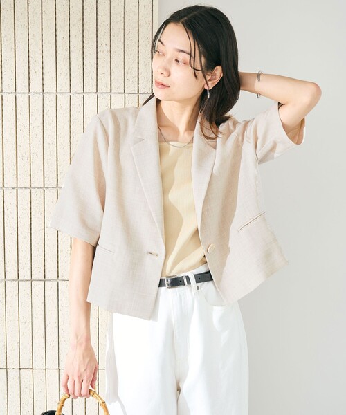 新品⭐︎ green label relaxing リネンライクジレ M ネイビー green label relaxing（グリーンレーベルリラクシング）の