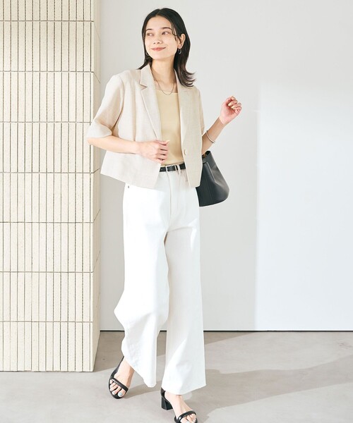 グリーンレーベルリラクシング　Softリネンライク ショートスリーブ ジャケット Breeze Cool ポケット ショートスリーブ シャツ -マシン