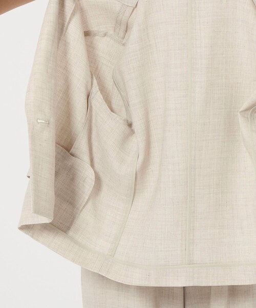 グリーンレーベルリラクシング/ソモウライクショートスリーブジャケット/ライトグレ UNITED ARROWS green label relaxing｜Softリネンライク