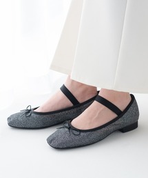 JELLY BEANS | 【ひんやりパンプス】スクエアソフトストラップバレエシューズ【Made in Japan】(113-52013)JELLY BEANS(ジェリービーンズ)(バレエシューズ)