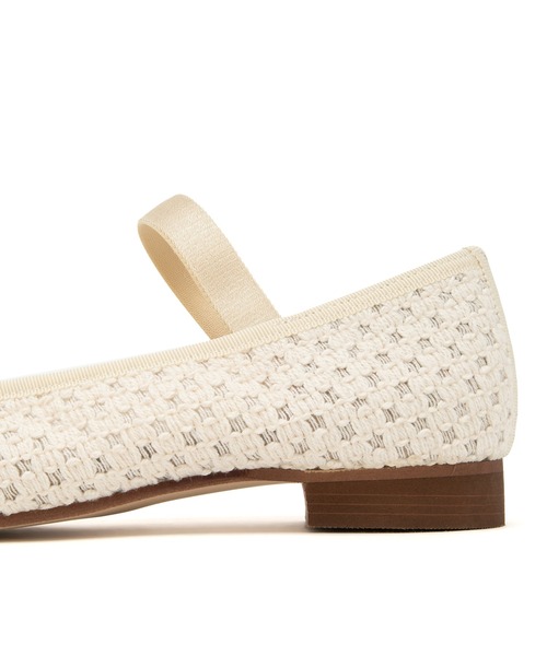 JELLY BEANS(ジェリービーンズ)の「【ひんやりパンプス】スクエアソフトストラップバレエシューズ【Made in Japan】(113-52013)JELLY BEANS(ジェリービーンズ)(バレエシューズ・レディース・シルバー/ブラック/アイボリー・23/24/22.5/23.5/24.5)」の8枚目の写真