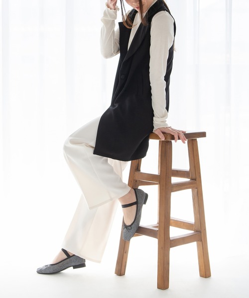 JELLY BEANS(ジェリービーンズ)の「【ひんやりパンプス】スクエアソフトストラップバレエシューズ【Made in Japan】(113-52013)JELLY BEANS(ジェリービーンズ)(バレエシューズ・レディース・シルバー/ブラック/アイボリー・23/24/22.5/23.5/24.5)」の19枚目の写真