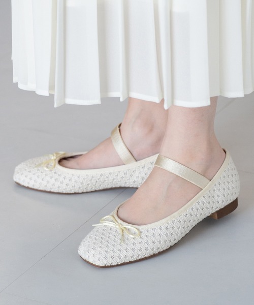JELLY BEANS(ジェリービーンズ)の「【ひんやりパンプス】スクエアソフトストラップバレエシューズ【Made in Japan】(113-52013)JELLY BEANS(ジェリービーンズ)(バレエシューズ・レディース・シルバー/ブラック/アイボリー・23/24/22.5/23.5/24.5)」の20枚目の写真
