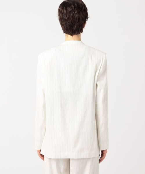 EDITION（エディション）の「□リネンストレッチ ノーカラージャケット