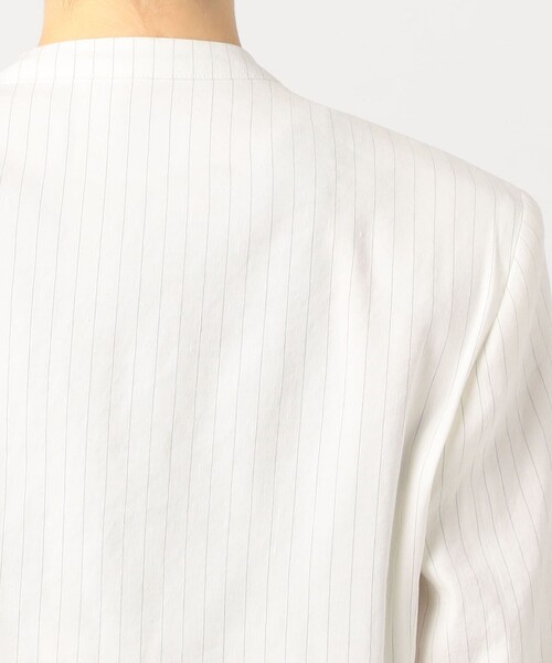 EDITION（エディション）の「□リネンストレッチ ノーカラージャケット