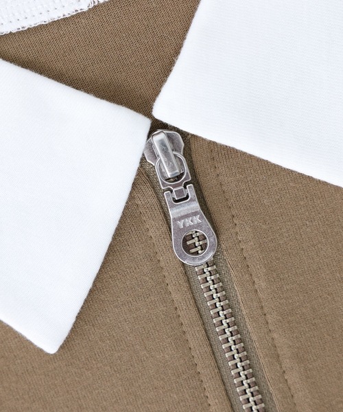 n'OrLABEL（ノアールレーベル）の「『ハーフジップランタンポロカットソー』（ポロシャツ・レディース・ライトグレー/グリーン/ベージュ/ブラック・1/2）」の22枚目の写真