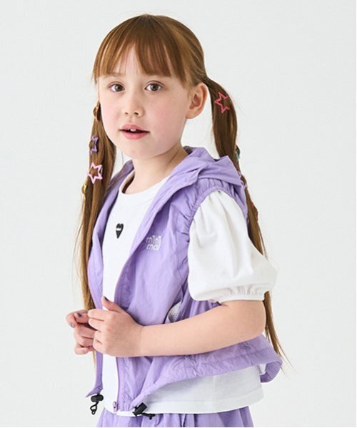 minimal（ミニマル）の「【撥水】ドロストベスト（ベスト・キッズ・ブラック/ライトピンク/ラベンダー/サックスブルー・100cm/120cm/130cm/140cm/110cm）」の21枚目の写真