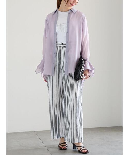 Te chichi（テチチ）の「ロゴプリントTシャツ（Tシャツ/カットソー・レディース・ブラック/チャコールグレー/シルバー・F）」の4枚目の写真