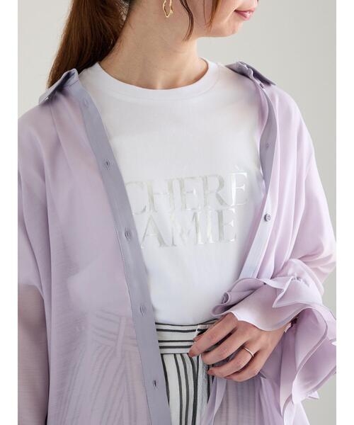 Te chichi（テチチ）の「ロゴプリントTシャツ（Tシャツ/カットソー・レディース・ブラック/チャコールグレー/シルバー・F）」の6枚目の写真