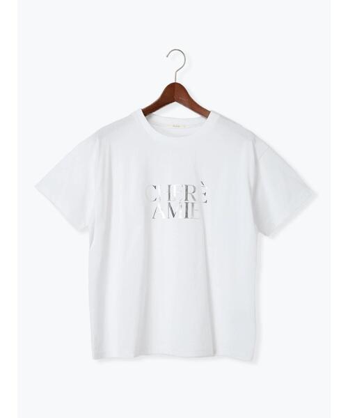 Te chichi（テチチ）の「ロゴプリントTシャツ（Tシャツ/カットソー・レディース・ブラック/チャコールグレー/シルバー・F）」の17枚目の写真