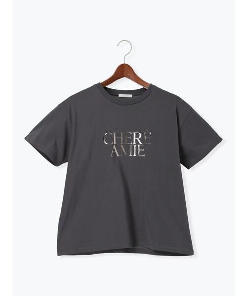 Te chichi（テチチ）の「ロゴプリントTシャツ（Tシャツ/カットソー・レディース・ブラック/チャコールグレー/シルバー・F）」の19枚目の写真
