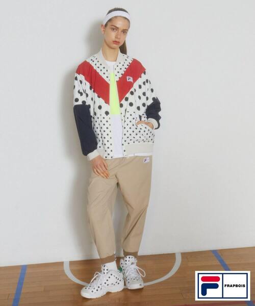 FRAPBOIS(フラボア)の「FILA×FRAPBOISパンツ(その他パンツ・レディース・ブラック/ベージュ・1/2)」の4枚目の写真