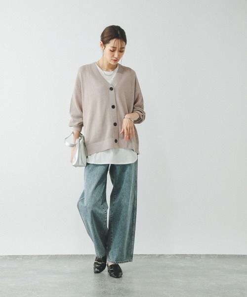 GLOBAL WORK(グローバルワーク)の「洗えるドライメッシュカーディガン/288080(カーディガン/ボレロ・レディース・チャコール/モカ/アイボリー/ブルー系その他6・REGULAR/SHORT)」の16枚目の写真