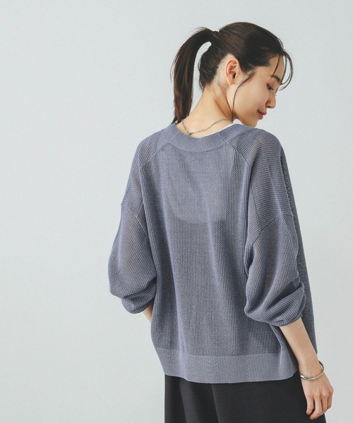 GLOBAL WORK(グローバルワーク)の「洗えるドライメッシュカーディガン/288080(カーディガン/ボレロ・レディース・チャコール/モカ/アイボリー/ブルー系その他6・REGULAR/SHORT)」の22枚目の写真