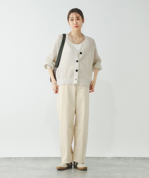 GLOBAL WORK(グローバルワーク)の「洗えるドライメッシュカーディガン/288080(カーディガン/ボレロ・レディース・チャコール/モカ/アイボリー/ブルー系その他6・REGULAR/SHORT)」の5枚目の写真