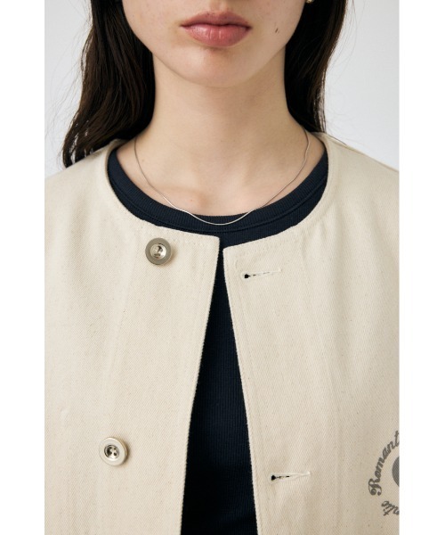 MOUSSY（マウジー）の「PU WORK ジャケット（ノーカラージャケット・レディース・オフホワイト・FREE）」の10枚目の写真