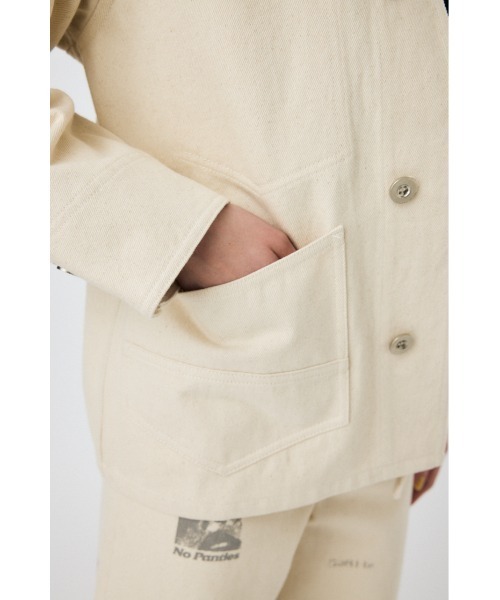 MOUSSY（マウジー）の「PU WORK ジャケット（ノーカラージャケット・レディース・オフホワイト・FREE）」の12枚目の写真