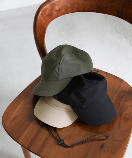 select MOCA（セレクトモカ）の「ストラップ付き撥水2WAYキャップ（キャップ・レディース・ベージュ/カーキ/ブラック・FREE）」の8枚目の写真