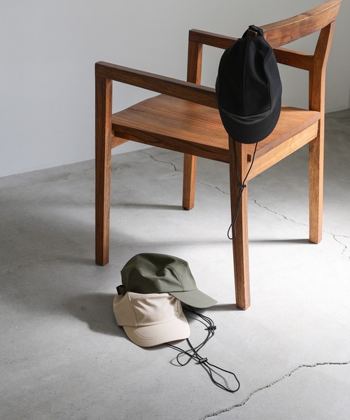 select MOCA（セレクトモカ）の「ストラップ付き撥水2WAYキャップ（キャップ・レディース・ベージュ/カーキ/ブラック・FREE）」の14枚目の写真