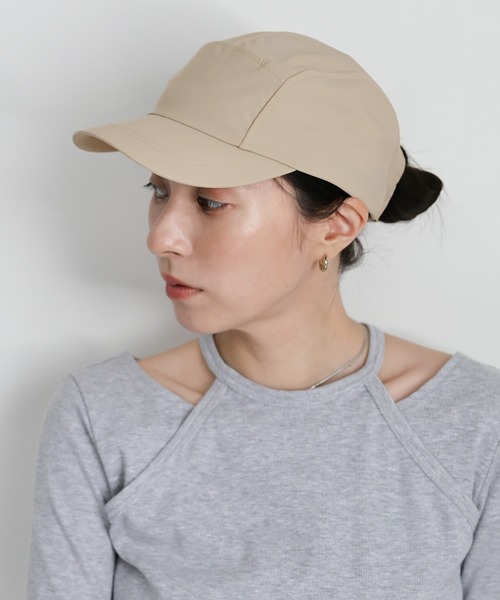 select MOCA（セレクトモカ）の「ストラップ付き撥水2WAYキャップ（キャップ・レディース・ベージュ/カーキ/ブラック・FREE）」の9枚目の写真