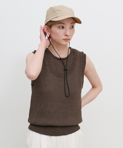 select MOCA（セレクトモカ）の「ストラップ付き撥水2WAYキャップ（キャップ・レディース・ベージュ/カーキ/ブラック・FREE）」の10枚目の写真