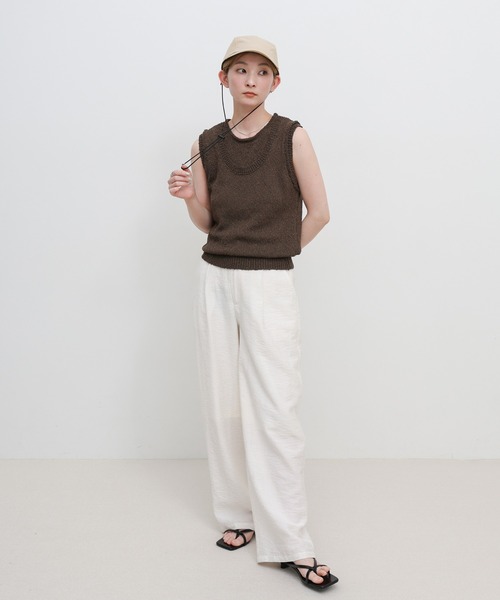 select MOCA（セレクトモカ）の「ストラップ付き撥水2WAYキャップ（キャップ・レディース・ベージュ/カーキ/ブラック・FREE）」の9枚目の写真