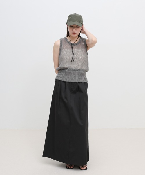 select MOCA（セレクトモカ）の「ストラップ付き撥水2WAYキャップ（キャップ・レディース・ベージュ/カーキ/ブラック・FREE）」の6枚目の写真