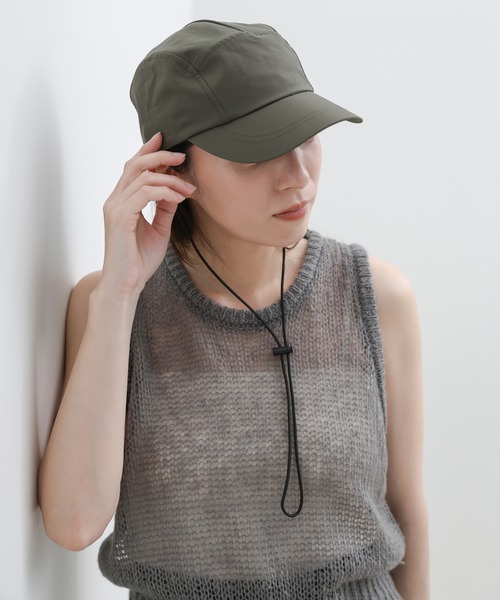 select MOCA（セレクトモカ）の「ストラップ付き撥水2WAYキャップ（キャップ・レディース・ベージュ/カーキ/ブラック・FREE）」の16枚目の写真