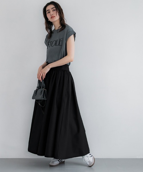 【FETICO】フェティコ ハイウエスト フレアー スカート FETICO/フェティコ】別注 SATIN BARATHEA FRILLED MINI SKIRT