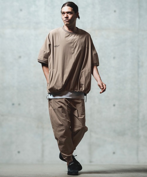 GLIMCLAP（グリムクラップ）の「mp13549- Mini-ripstop nylon fabric jogger pants ジョガーパンツ（その他パンツ・メンズ・ブラック/ベージュ・S/M/L）」の19枚目の写真