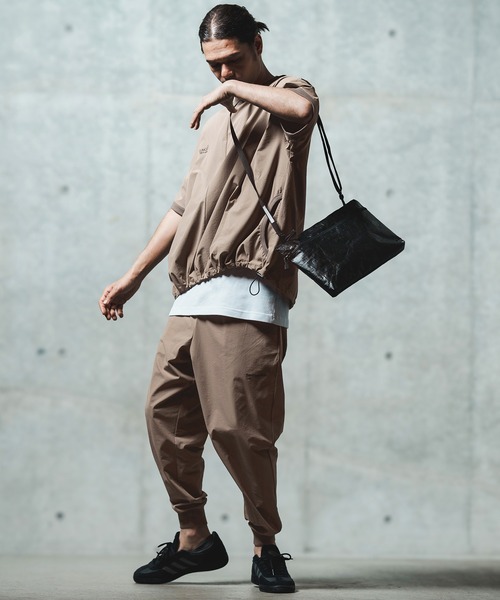 GLIMCLAP（グリムクラップ）の「mp13549- Mini-ripstop nylon fabric jogger pants ジョガーパンツ（その他パンツ・メンズ・ブラック/ベージュ・S/M/L）」の21枚目の写真