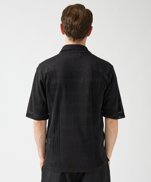 DESIGNWORKS（デザインワークス）の「和紙 シアー キューバシャツ（シャツ/ブラウス・メンズ・アイボリー/ブラック・46/48/50）」の5枚目の写真