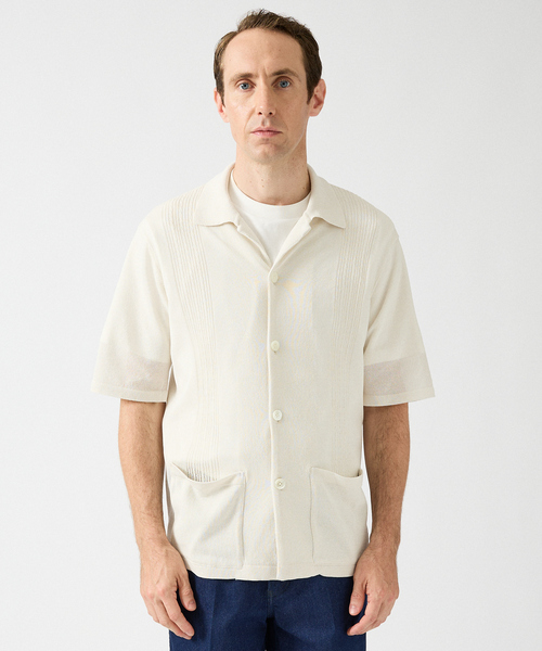 DESIGNWORKS（デザインワークス）の「和紙 シアー キューバシャツ（シャツ/ブラウス・メンズ・アイボリー/ブラック・46/48/50）」の13枚目の写真