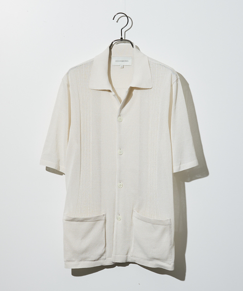 DESIGNWORKS（デザインワークス）の「和紙 シアー キューバシャツ（シャツ/ブラウス・メンズ・アイボリー/ブラック・46/48/50）」の15枚目の写真